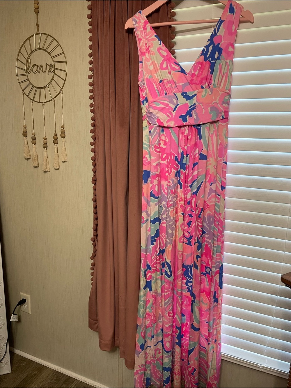LILLY PULITZER Sloane Playa Hermosa Maxi Pink Dress Colorful size medium - Picture 4 of 8